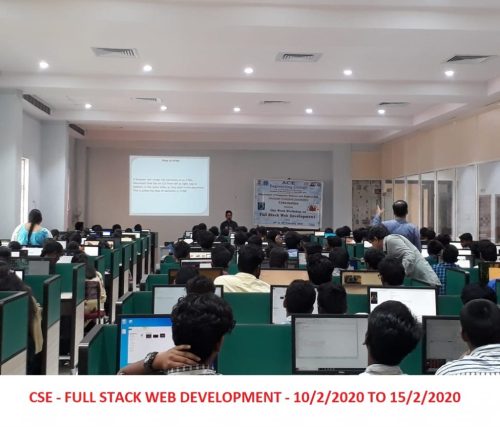 WORKSHOP ON FULL STACK WEB DEVELOPMENT