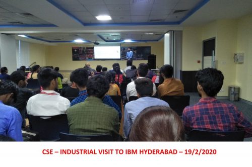 INDUSTRIAL VISIT FOR III YEAR STUDENTS TO IBM HYDERABAD @ 19th February 2020