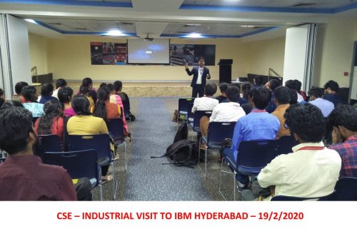 INDUSTRIAL VISIT FOR III YEAR STUDENTS TO IBM HYDERABAD @ 19th February 2020