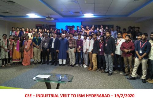 INDUSTRIAL VISIT FOR III YEAR STUDENTS TO IBM HYDERABAD @ 19th February 2020